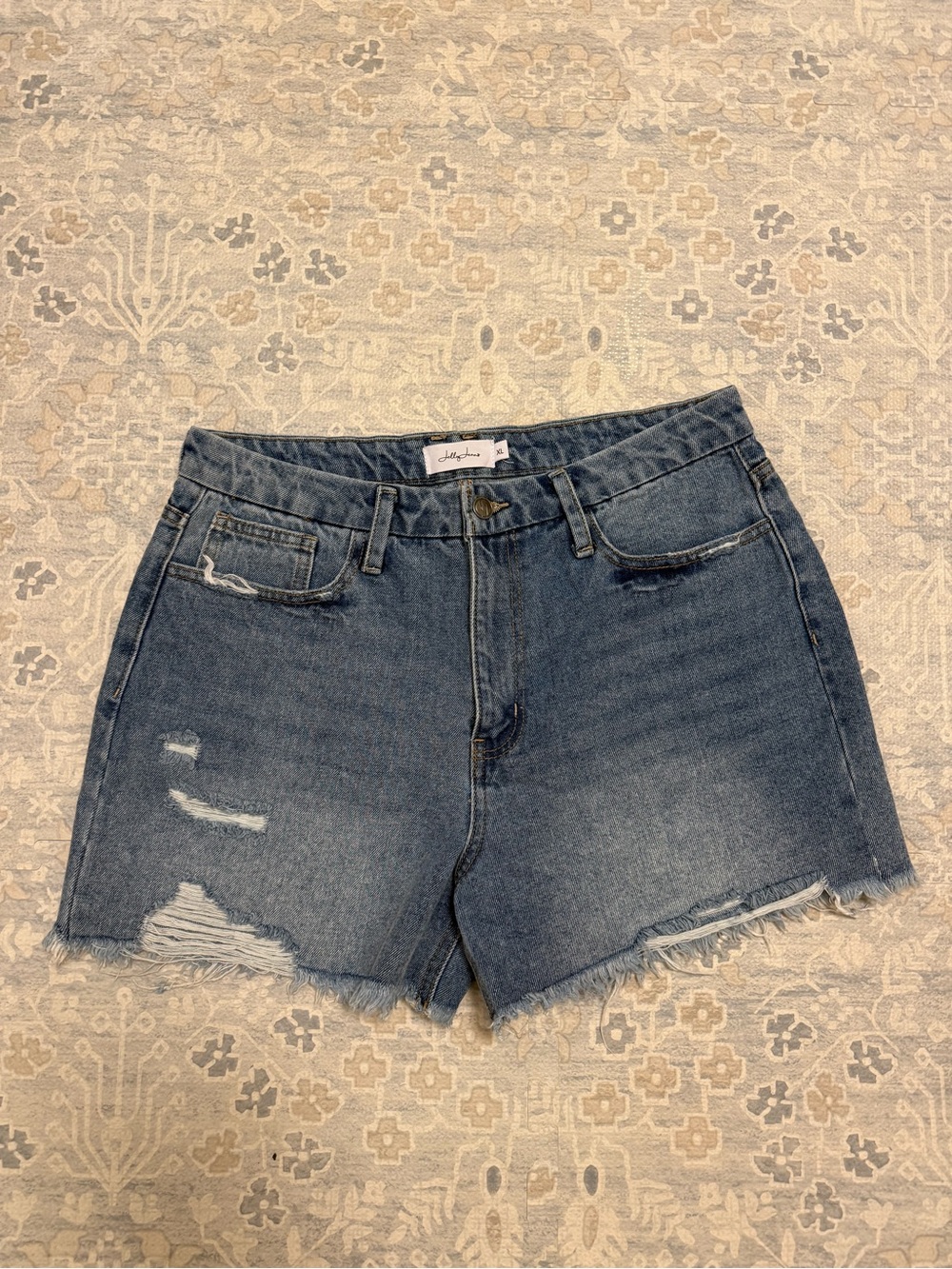 Jelly Jeans women's blue denim distressed shorts